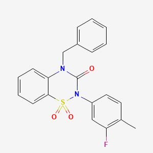 4-benzyl-2-(3-fluoro-4-methylphenyl)-2H-benzo[e][1,2,4]thiadiazin-3(4H)-one 1,1-dioxide
