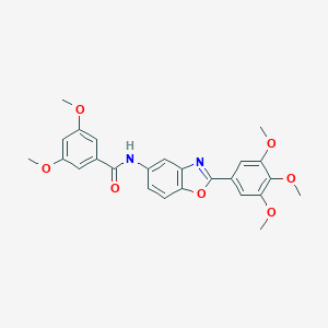 molecular formula C25H24N2O7 B243353 3,5-dimethoxy-N-[2-(3,4,5-trimethoxyphenyl)-1,3-benzoxazol-5-yl]benzamide 