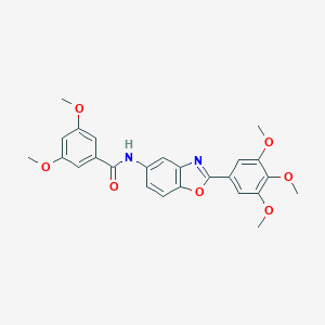 3,5-dimethoxy-N-[2-(3,4,5-trimethoxyphenyl)-1,3-benzoxazol-5-yl]benzamide