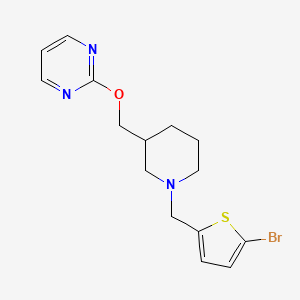 2-[[1-[(5-Bromothiophen-2-yl)methyl]piperidin-3-yl]methoxy]pyrimidine