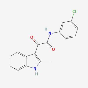 molecular formula C17H13ClN2O2 B2433533 N-(3-chlorophenyl)-2-(2-methyl-1H-indol-3-yl)-2-oxoacetamide CAS No. 852369-20-1