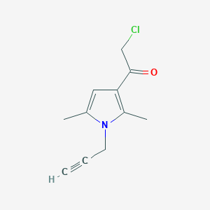 molecular formula C11H12ClNO B2433535 Ethanone, 2-chloro-1-[2,5-dimethyl-1-(2-propyn-1-yl)-1H-pyrrol-3-yl]- CAS No. 1155980-26-9