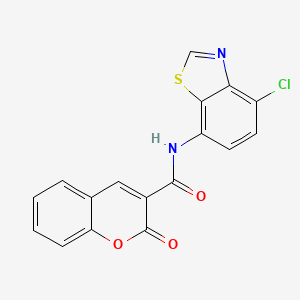 molecular formula C17H9ClN2O3S B2433543 N-(4-chlorobenzo[d]thiazol-7-yl)-2-oxo-2H-chromene-3-carboxamide CAS No. 941918-41-8