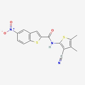 N-(3-cyano-4,5-dimethylthiophen-2-yl)-5-nitro-1-benzothiophene-2-carboxamide