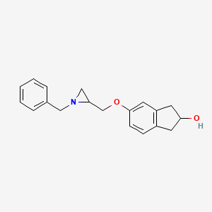 molecular formula C19H21NO2 B2433561 5-[(1-Benzylaziridin-2-yl)methoxy]-2,3-dihydro-1H-inden-2-ol CAS No. 2411241-40-0