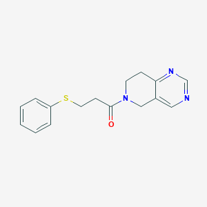 molecular formula C16H17N3OS B2433564 1-(7,8-dihydropyrido[4,3-d]pyrimidin-6(5H)-yl)-3-(phenylthio)propan-1-one CAS No. 1797020-32-6