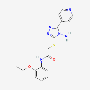 molecular formula C17H18N6O2S B2433582 2-{[4-amino-5-(pyridin-4-yl)-4H-1,2,4-triazol-3-yl]sulfanyl}-N-(2-ethoxyphenyl)acetamide CAS No. 880801-28-5