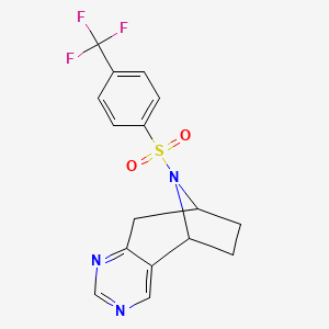 (5R,8S)-10-((4-(trifluoromethyl)phenyl)sulfonyl)-6,7,8,9-tetrahydro-5H-5,8-epiminocyclohepta[d]pyrimidine