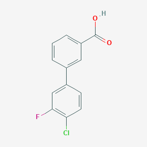 molecular formula C13H8ClFO2 B2433592 4'-Chloro-3'-fluorobiphenyl-3-carboxylic acid CAS No. 844878-88-2