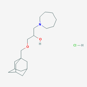 molecular formula C20H36ClNO2 B2433600 1-((3r,5r,7r)-Adamantan-1-ylmethoxy)-3-(azepan-1-yl)propan-2-ol hydrochloride CAS No. 27865-86-7