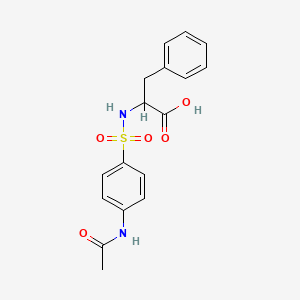 molecular formula C17H18N2O5S B2433608 N-{[4-(acetylamino)phenyl]sulfonyl}phenylalanine CAS No. 40280-01-1