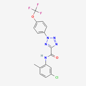molecular formula C16H11ClF3N5O2 B2433613 N-(5-chloro-2-methylphenyl)-2-(4-(trifluoromethoxy)phenyl)-2H-tetrazole-5-carboxamide CAS No. 1396845-09-2