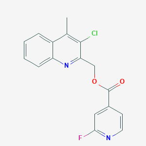 molecular formula C17H12ClFN2O2 B2433624 (3-Chloro-4-methylquinolin-2-yl)methyl 2-fluoropyridine-4-carboxylate CAS No. 2249201-25-8