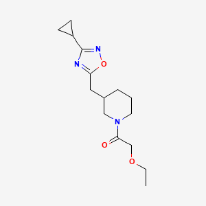 1-(3-((3-Cyclopropyl-1,2,4-oxadiazol-5-yl)methyl)piperidin-1-yl)-2-ethoxyethanone