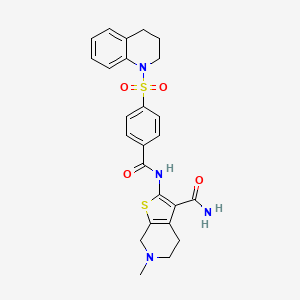 2-(4-((3,4-dihydroquinolin-1(2H)-yl)sulfonyl)benzamido)-6-methyl-4,5,6,7-tetrahydrothieno[2,3-c]pyridine-3-carboxamide