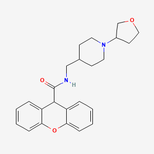 molecular formula C24H28N2O3 B2433647 N-((1-(四氢呋喃-3-基)哌啶-4-基)甲基)-9H-呫吨-9-甲酰胺 CAS No. 2034204-37-8