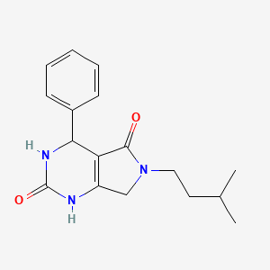 6-isopentyl-4-phenyl-3,4,6,7-tetrahydro-1H-pyrrolo[3,4-d]pyrimidine-2,5-dione