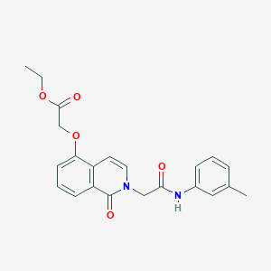 Ethyl 2-[2-[2-(3-methylanilino)-2-oxoethyl]-1-oxoisoquinolin-5-yl]oxyacetate