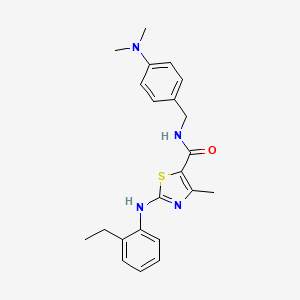 N-[4-(dimethylamino)benzyl]-2-[(2-ethylphenyl)amino]-4-methyl-1,3-thiazole-5-carboxamide