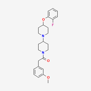 1-(4-(2-Fluorophenoxy)-[1,4'-bipiperidin]-1'-yl)-2-(3-methoxyphenyl)ethan-1-one