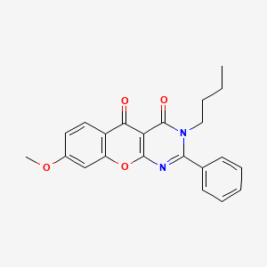 molecular formula C22H20N2O4 B2433660 3-butyl-8-methoxy-2-phenyl-3H-chromeno[2,3-d]pyrimidine-4,5-dione CAS No. 883955-94-0