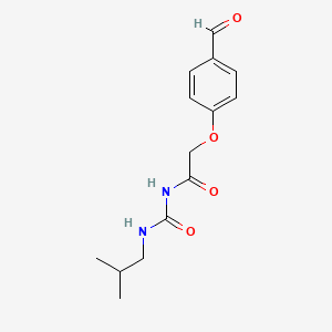 molecular formula C14H18N2O4 B2433669 2-(4-formylphenoxy)-N-(2-methylpropylcarbamoyl)acetamide CAS No. 735306-72-6