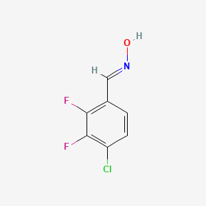 molecular formula C7H4ClF2NO B2433671 (NE)-N-[(4-氯-2,3-二氟苯基)亚甲基]羟胺 CAS No. 2055296-76-7