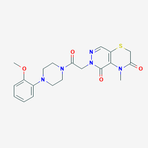 molecular formula C20H23N5O4S B2433676 3-[2-(2-苯胺基-2-氧代乙基)-1,5-二氧代-1,2-二氢[1,2,4]三唑并[4,3-a]喹唑啉-4(5H)-基]-N-环己基丙酰胺 CAS No. 1286700-05-7