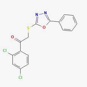 1-(2,4-Dichlorophenyl)-2-[(5-phenyl-1,3,4-oxadiazol-2-yl)sulfanyl]-1-ethanone