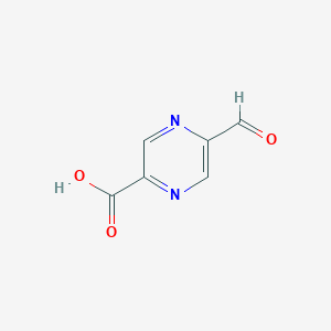 molecular formula C6H4N2O3 B2433693 5-Formylpyrazine-2-carboxylic acid CAS No. 1368358-42-2