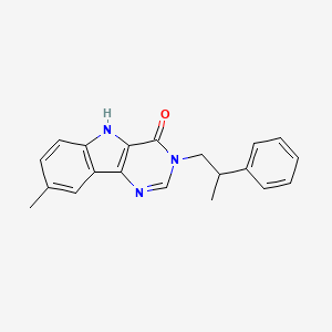 8-methyl-3-(2-phenylpropyl)-3,5-dihydro-4H-pyrimido[5,4-b]indol-4-one