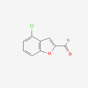 molecular formula C9H5ClO2 B2433703 4-Chlor-1-benzofuran-2-carbaldehyd CAS No. 1497131-45-9