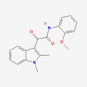molecular formula C19H18N2O3 B2433707 2-(1,2-dimethyl-1H-indol-3-yl)-N-(2-methoxyphenyl)-2-oxoacetamide CAS No. 862831-50-3