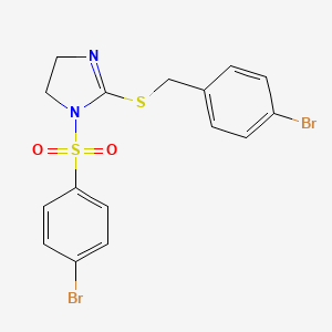 2-[(4-Bromophenyl)methylsulfanyl]-1-(4-bromophenyl)sulfonyl-4,5-dihydroimidazole