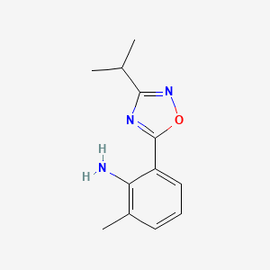 2-Methyl-6-[3-(propan-2-yl)-2,5-dihydro-1,2,4-oxadiazol-5-ylidene]cyclohexa-2,4-dien-1-imine