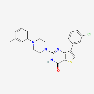 molecular formula C23H21ClN4OS B2433719 7-(3-chlorophenyl)-2-[4-(3-methylphenyl)piperazin-1-yl]thieno[3,2-d]pyrimidin-4(3H)-one CAS No. 1242925-33-2