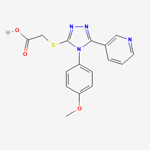 2-[[4-(4-methoxyphenyl)-5-pyridin-3-yl-1,2,4-triazol-3-yl]sulfanyl]acetic Acid