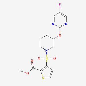 Methyl 3-((3-((5-fluoropyrimidin-2-yl)oxy)piperidin-1-yl)sulfonyl)thiophene-2-carboxylate