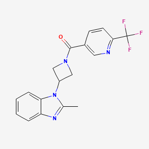 [3-(2-Methylbenzimidazol-1-yl)azetidin-1-yl]-[6-(trifluoromethyl)pyridin-3-yl]methanone