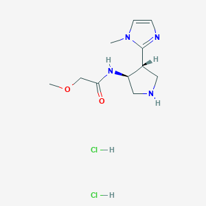 2-Methoxy-N-[(3S,4R)-4-(1-methylimidazol-2-yl)pyrrolidin-3-yl]acetamide;dihydrochloride