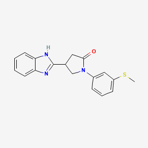 4-(1H-benzimidazol-2-yl)-1-[3-(methylsulfanyl)phenyl]pyrrolidin-2-one