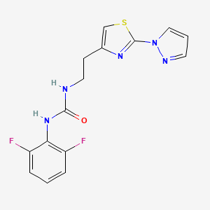 1-(2-(2-(1H-pyrazol-1-yl)thiazol-4-yl)ethyl)-3-(2,6-difluorophenyl)urea