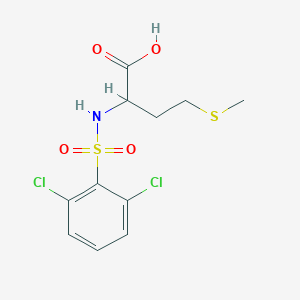 molecular formula C11H13Cl2NO4S2 B2433754 ((2,6-Dichlorophenyl)sulfonyl)methionine CAS No. 1009262-71-8