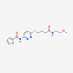 N-(6-((4-((2-methoxyethyl)amino)-4-oxobutyl)thio)pyridazin-3-yl)furan-2-carboxamide