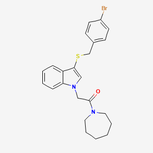 1-(2-azepan-1-yl-2-oxoethyl)-3-[(4-bromobenzyl)thio]-1H-indole