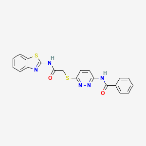 N-(6-((2-(benzo[d]thiazol-2-ylamino)-2-oxoethyl)thio)pyridazin-3-yl)benzamide