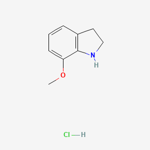 molecular formula C9H12ClNO B2433774 7-Methoxyindoline hydrochloride CAS No. 4770-43-8