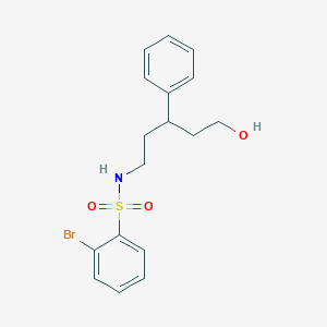 molecular formula C17H20BrNO3S B2433791 2-bromo-N-(5-hydroxy-3-phenylpentyl)benzenesulfonamide CAS No. 1788678-02-3