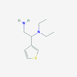 molecular formula C10H18N2S B2433798 [2-Amino-1-(thiophen-3-yl)ethyl]diethylamine CAS No. 953892-22-3