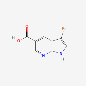 molecular formula C8H5BrN2O2 B2433808 3-Bromo-1H-pyrrolo[2,3-B]pyridine-5-carboxylic acid CAS No. 1234616-00-2
